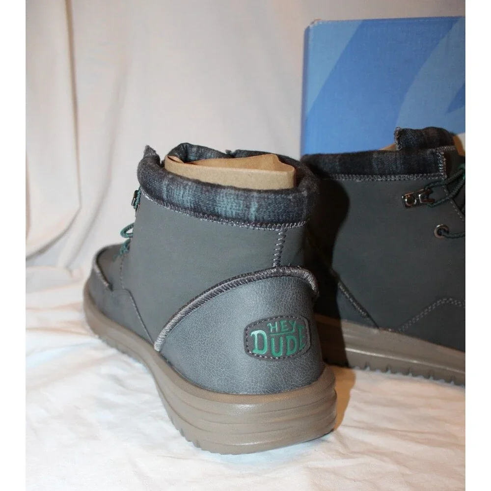 Hey Dude Men's Bradley Classic Chukka Style Boots Size 15 Shoes Charcoal Gray